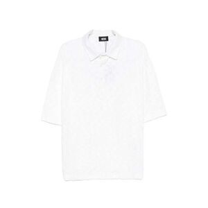 Gcds Men Terrycloth Polo With Jacquard Logo
